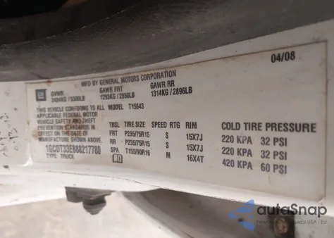 2008 Chevrolet Colorado Lt z USA, uszkodzony, nr VIN 1GCDT33E888217780